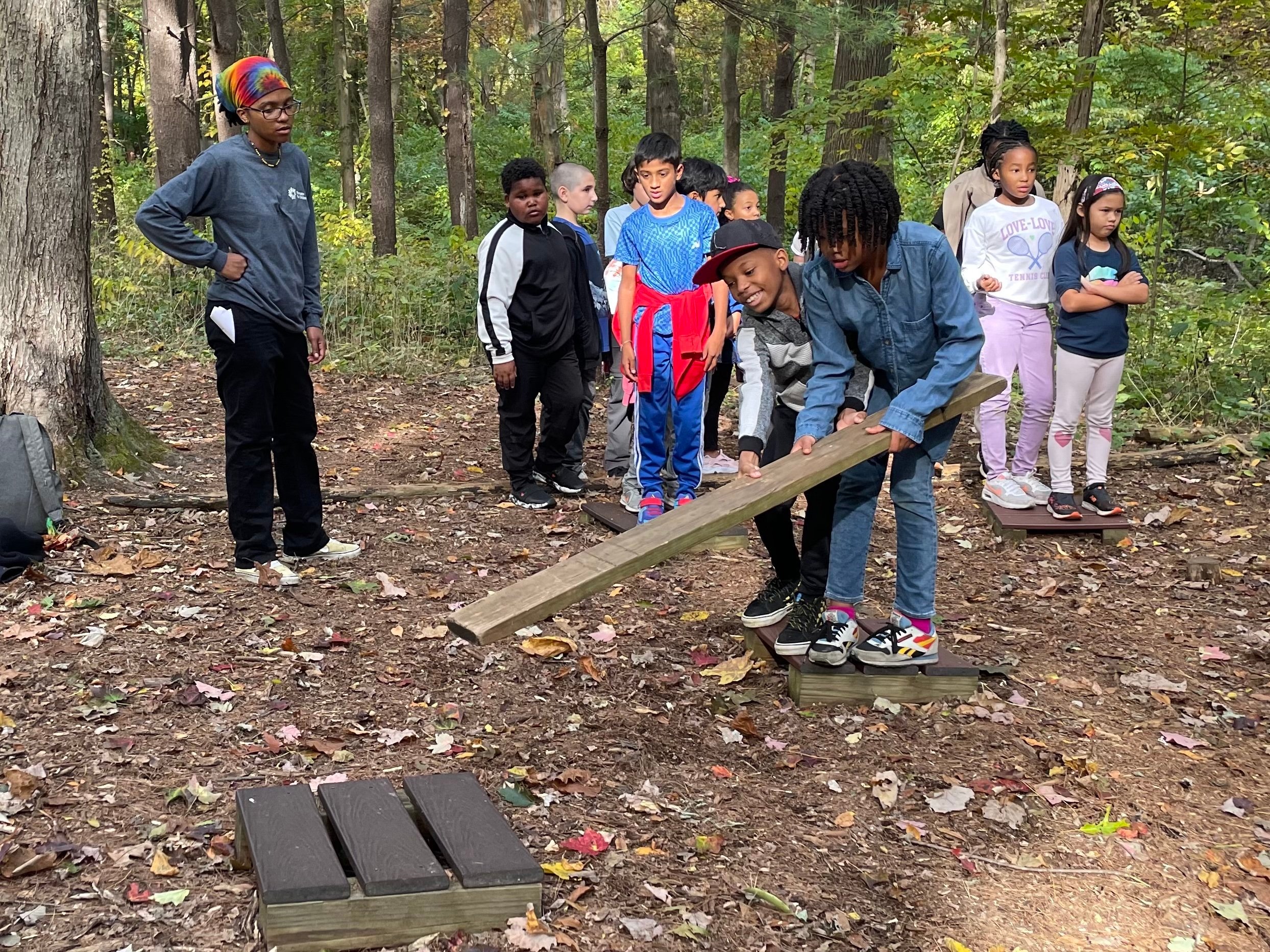 Nature activities at overnight camp at Corlears
