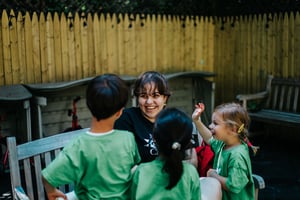 Tenley with campers