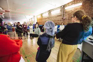 The 2024 Art of Play and Wonderment Conference at Corlears School - Embodied Learning session with Tommaso Lana